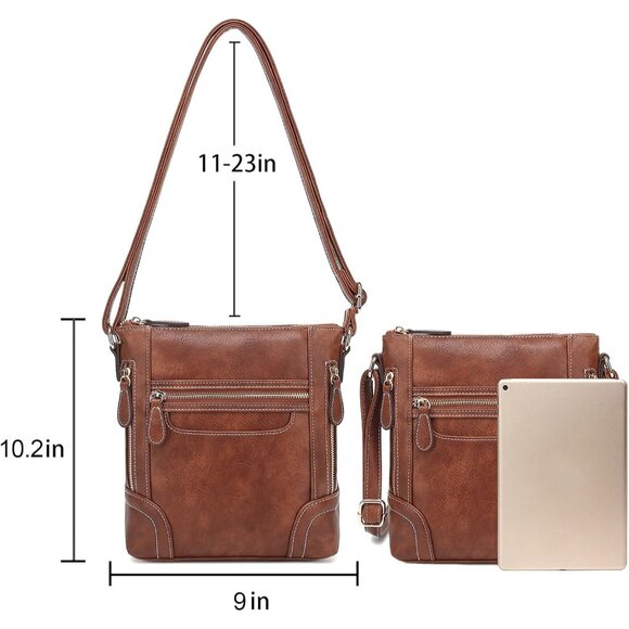 Women Crossbody Bag Leather Small Cross Body Purses Designer Handbags - Picture 4 of 7